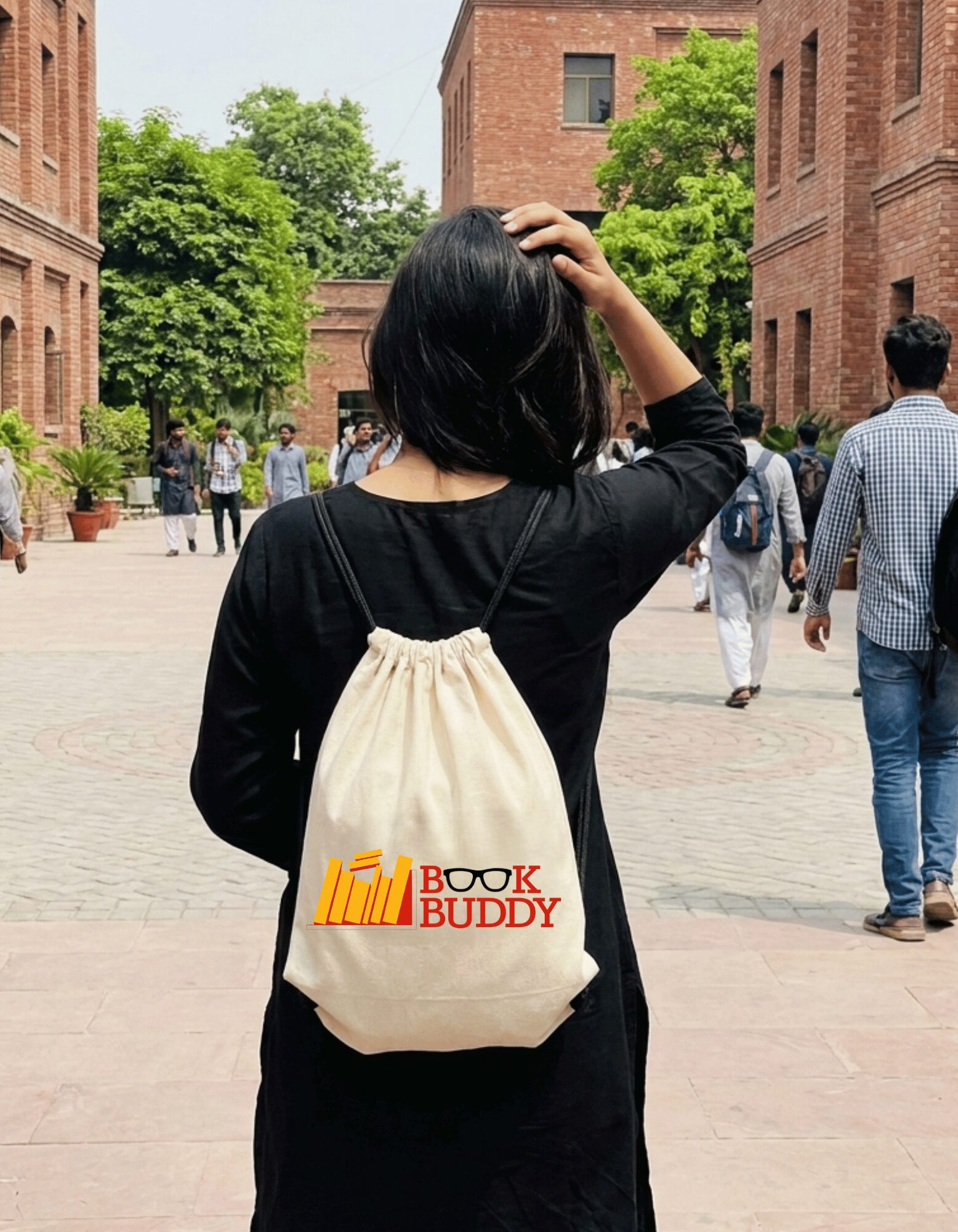 BookBuddy — Intellectual Identity Drawstring Bag