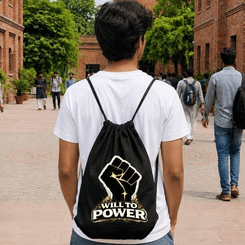 Will to Power — Self-Mastery Drawstring Bag