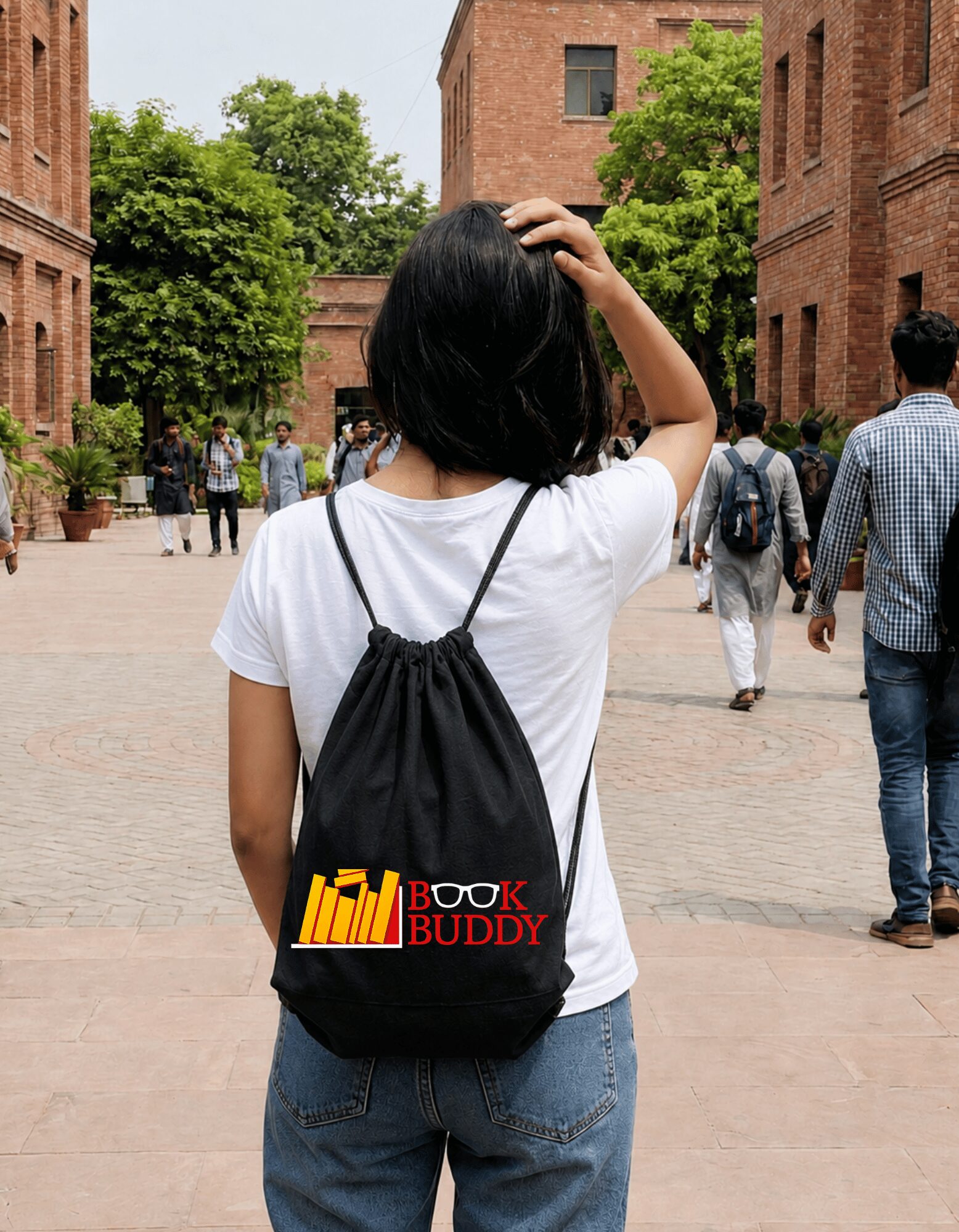 BookBuddy — Intellectual Identity Drawstring Bag
